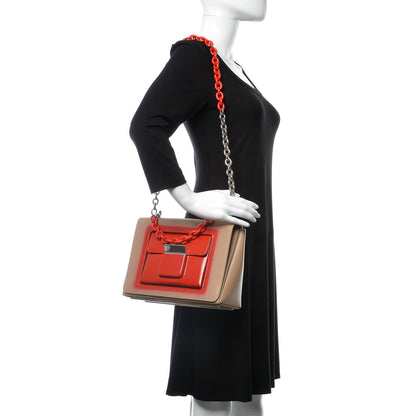 Balenciaga Calfskin Bal58 Shoulder Bag Red 2 of 18