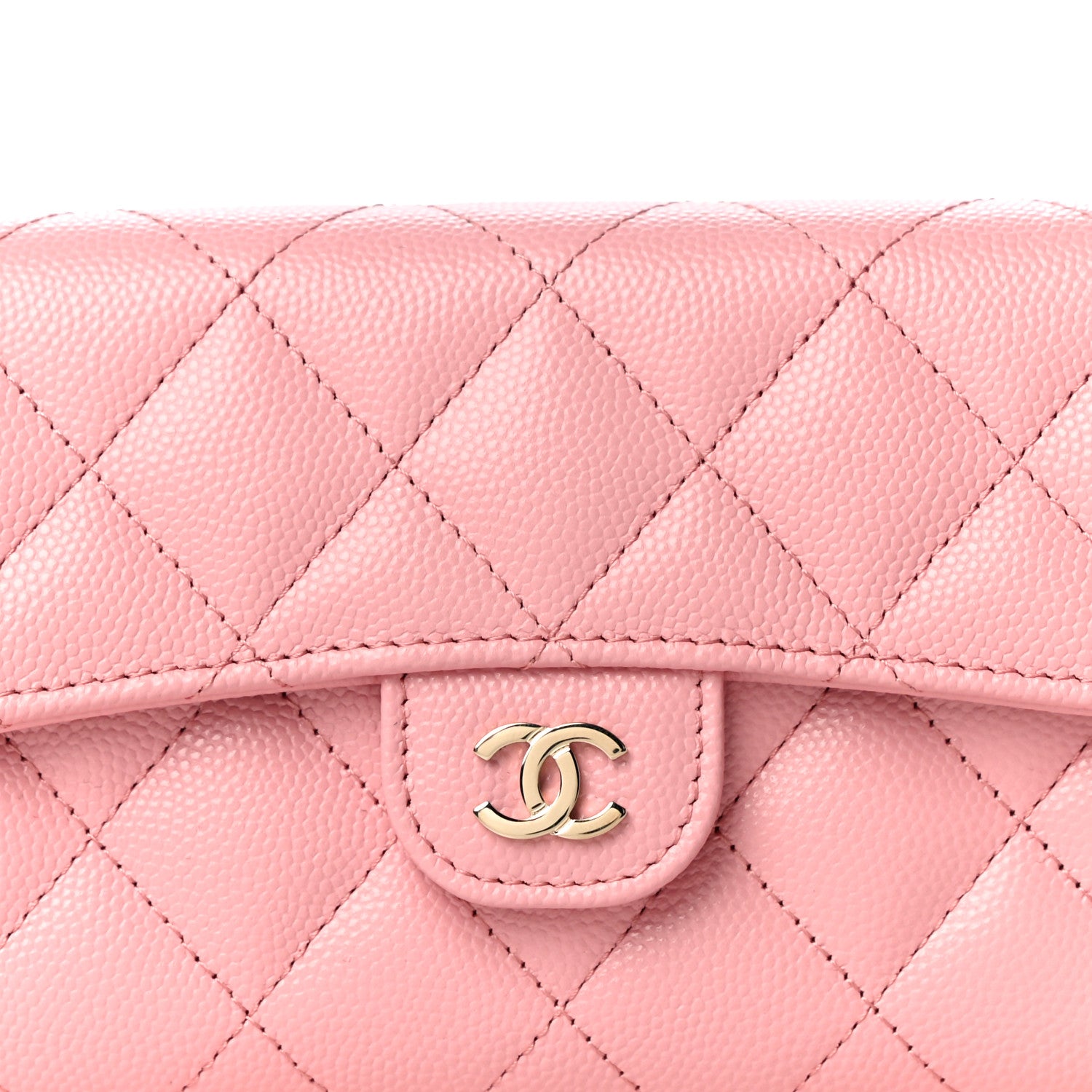 Chanel Caviar Quilted Medium Flap Wallet Pink 13 of 23
