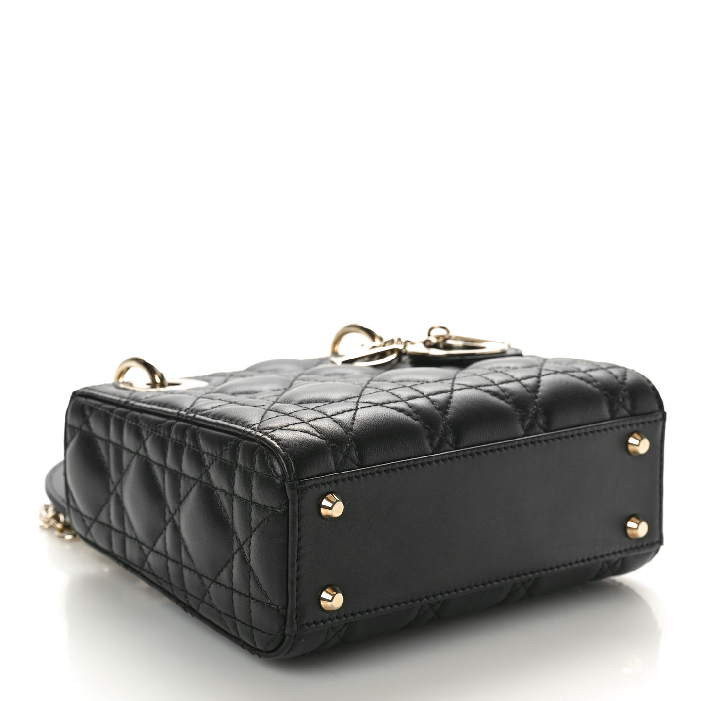 Lambskin Cannage Mini Lady Dior Black