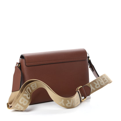 Burberry Calfskin Vintage Check Note Crossbody Bag Tan 3 of 9