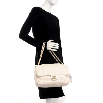 Chanel Vinyl Rock in Moscow Jumbo Flap White 2 of 10