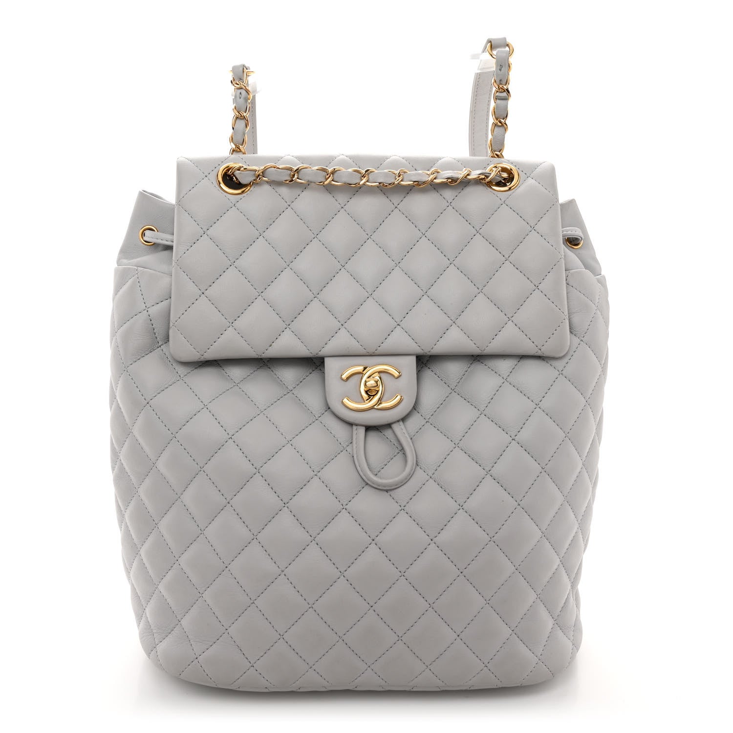 Chanel Calfskin Quilted Large Urban Spirit Backpack Grey 1 of 12