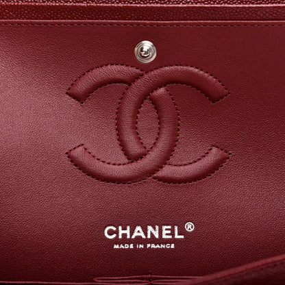 Chanel Caviar Quilted Medium Double Flap Burgundy 8 of 11