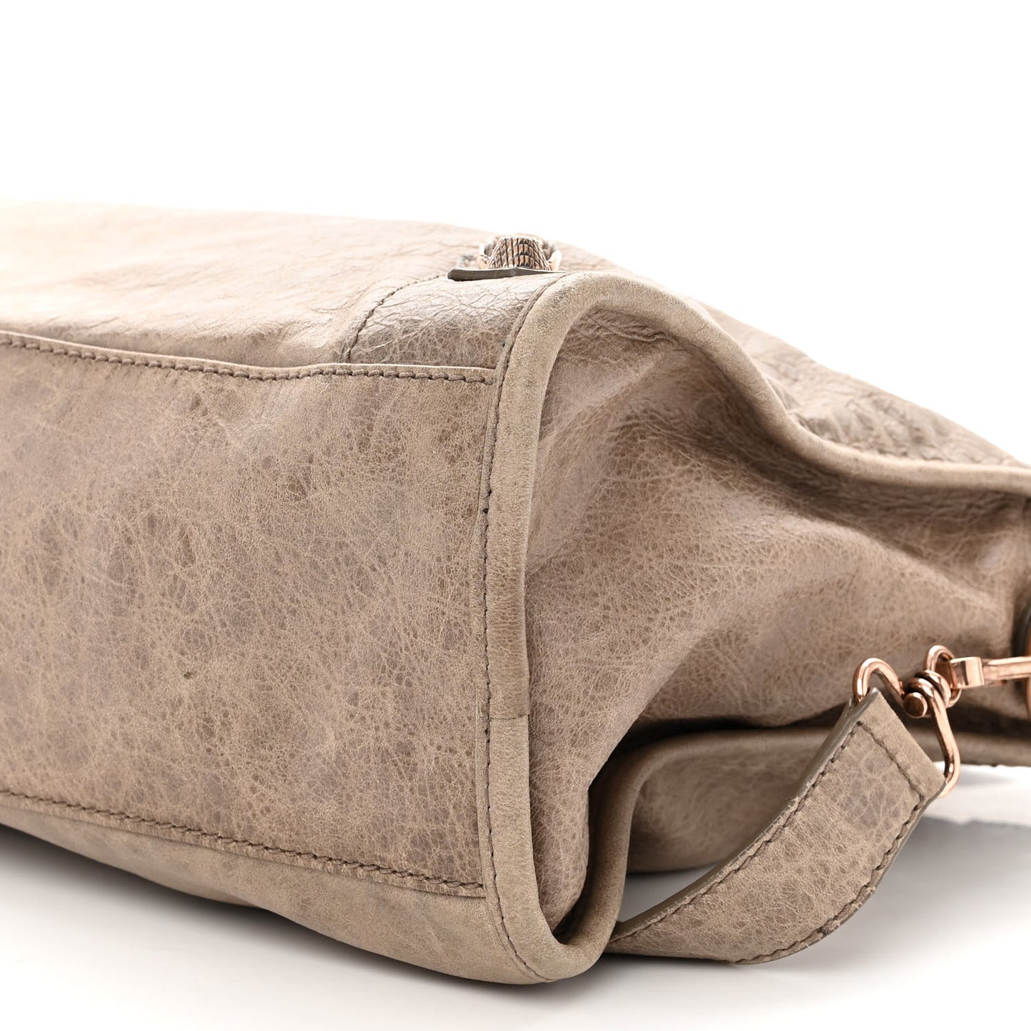Agneau Giant 12 Rose Gold Hardware City Gris Poivre