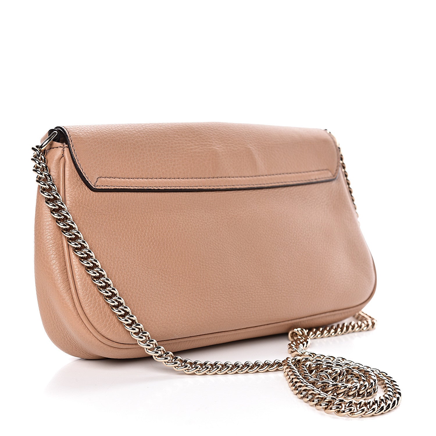 Gucci Pebbled Calfskin Medium Soho Flap Crossbody Camelia 3 of 9