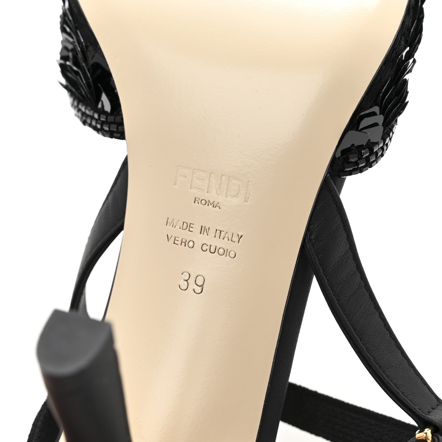Organza Sequin Paillettes Colibri Lite 85mm Slingback Pumps 39 Black