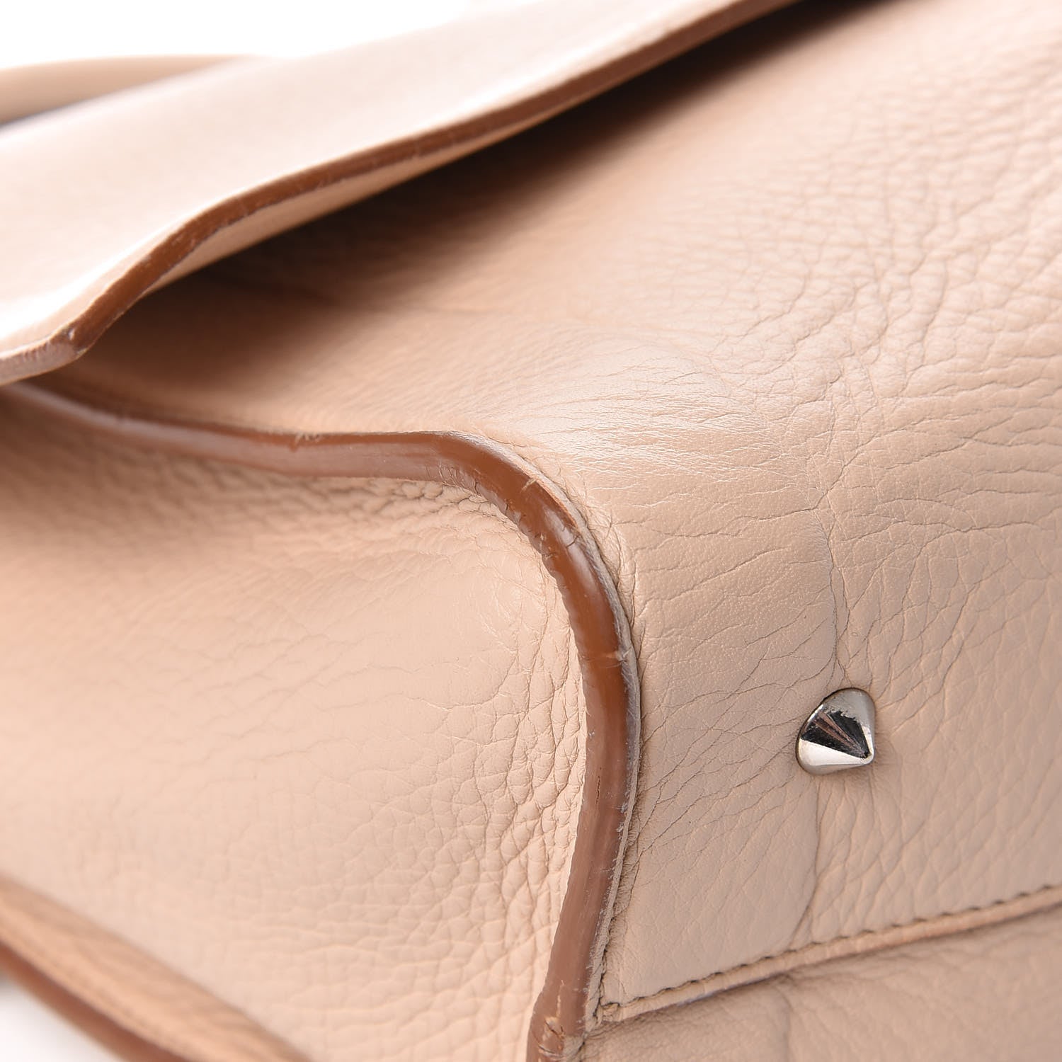 Givenchy Grained Calfskin Medium Shark Lock Satchel Nude 10 of 16