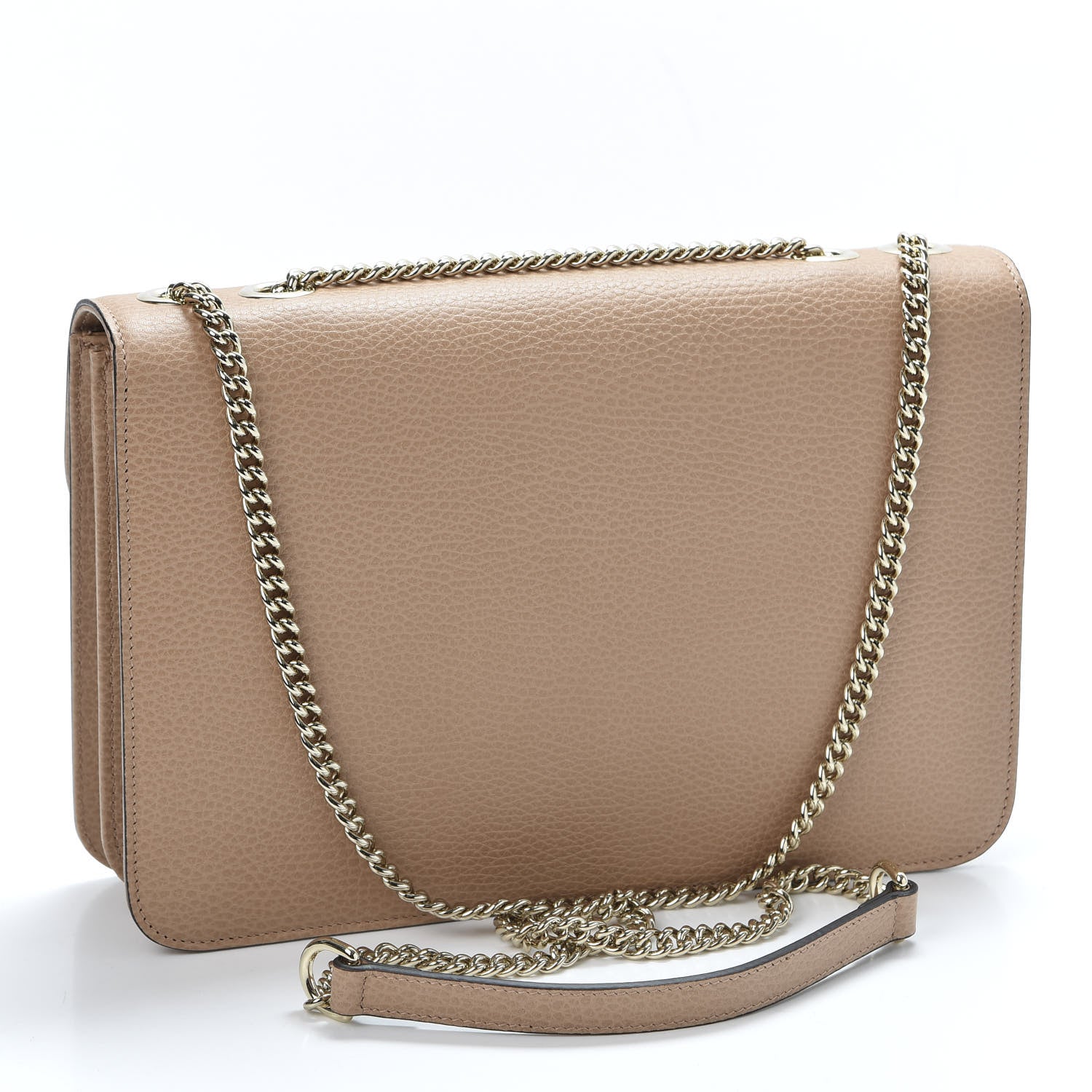 Gucci Dollar Calfskin Interlocking G Shoulder Bag Camelia 2 of 9