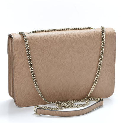 Gucci Dollar Calfskin Interlocking G Shoulder Bag Camelia 2 of 9