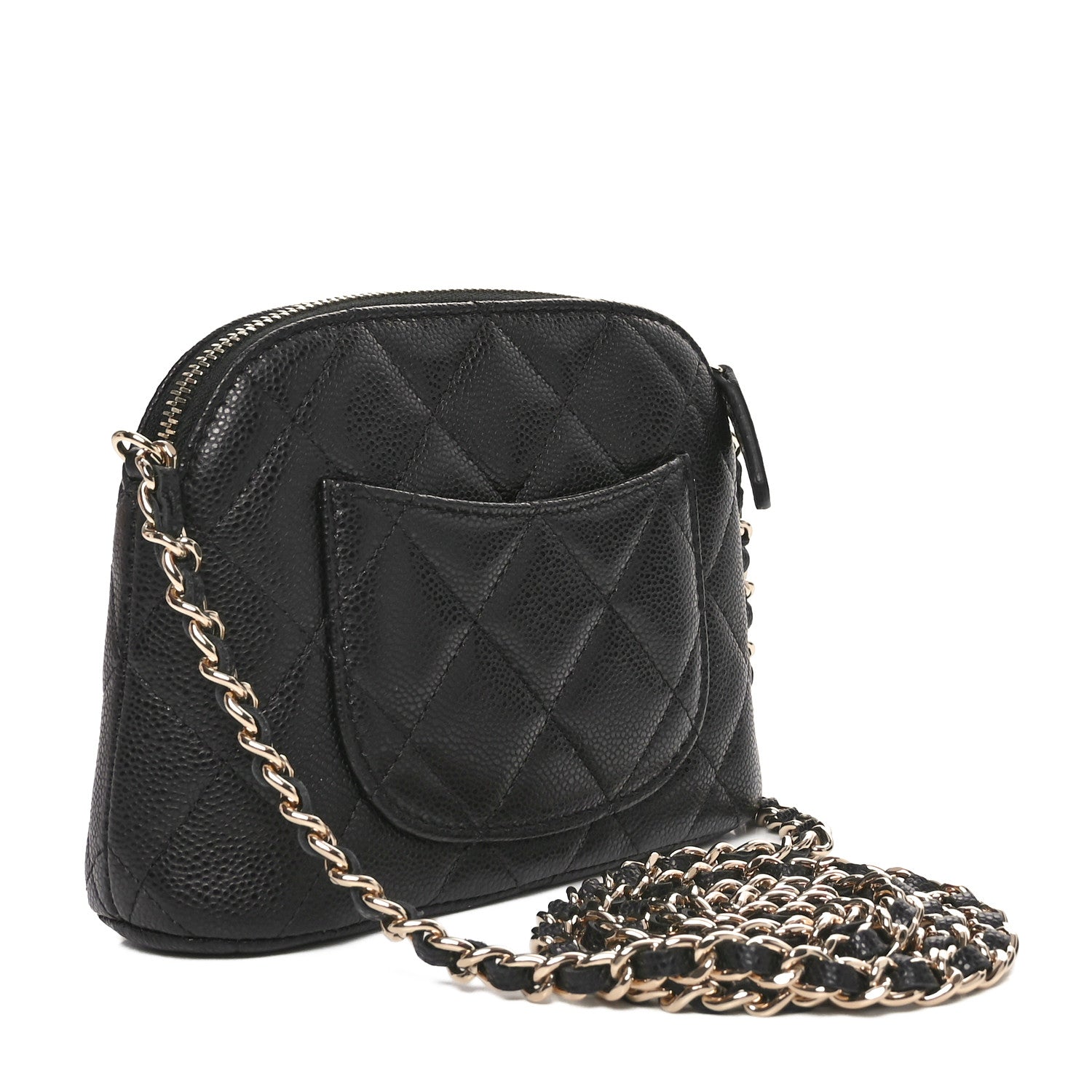 Chanel Caviar Quilted Classic Clutch With Chain Black 3 of 11