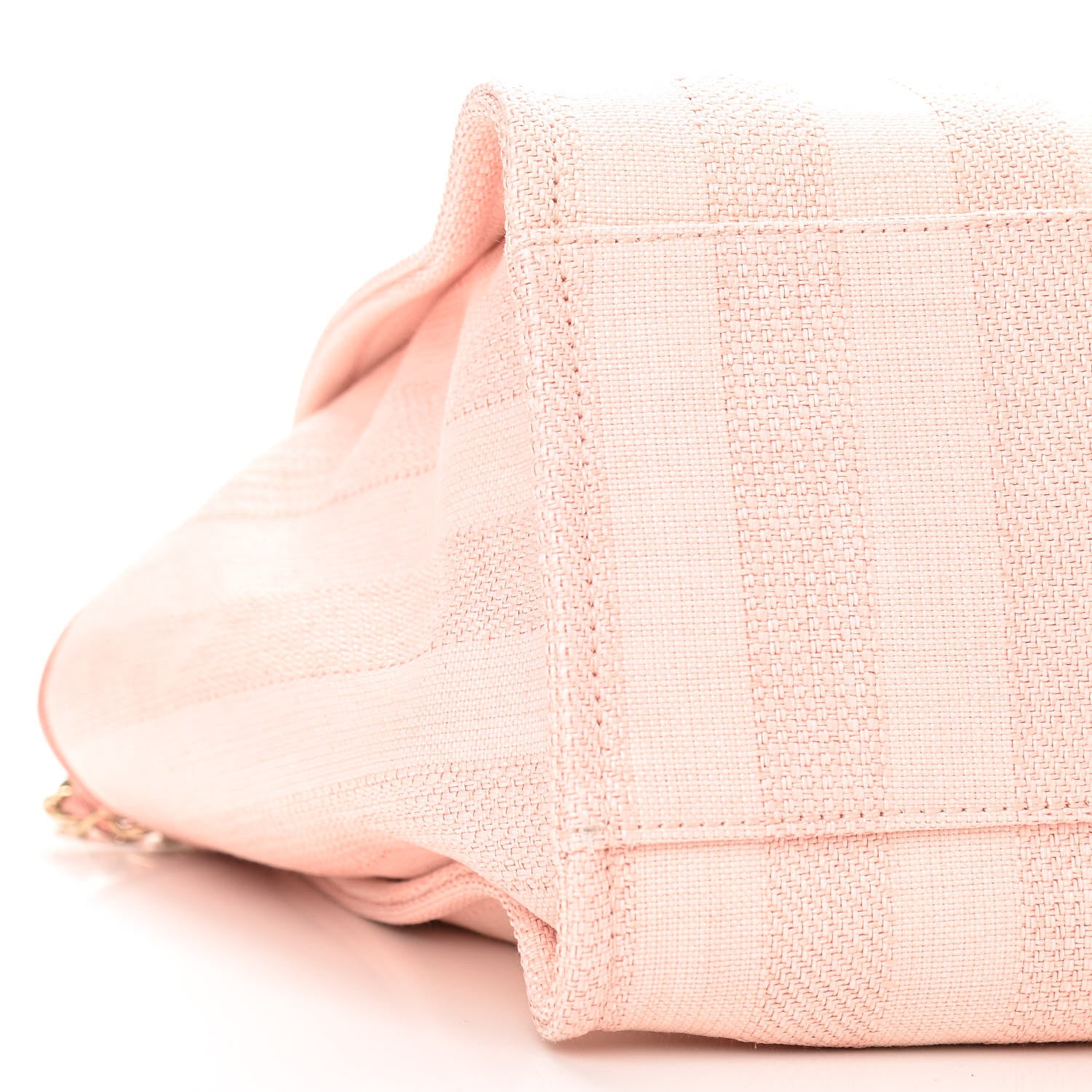 Chanel Mixed Fibers Calfskin Striped Medium Deauville Tote Light Pink 9 of 10