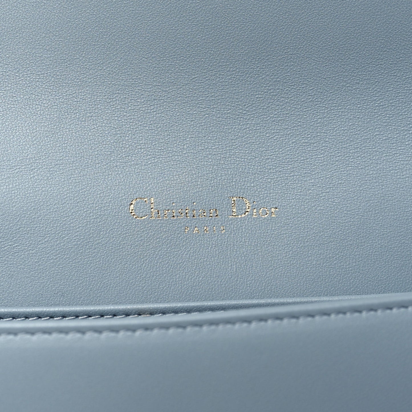 Lambskin Cannage Lady Dior Chain Wallet Cloud Blue