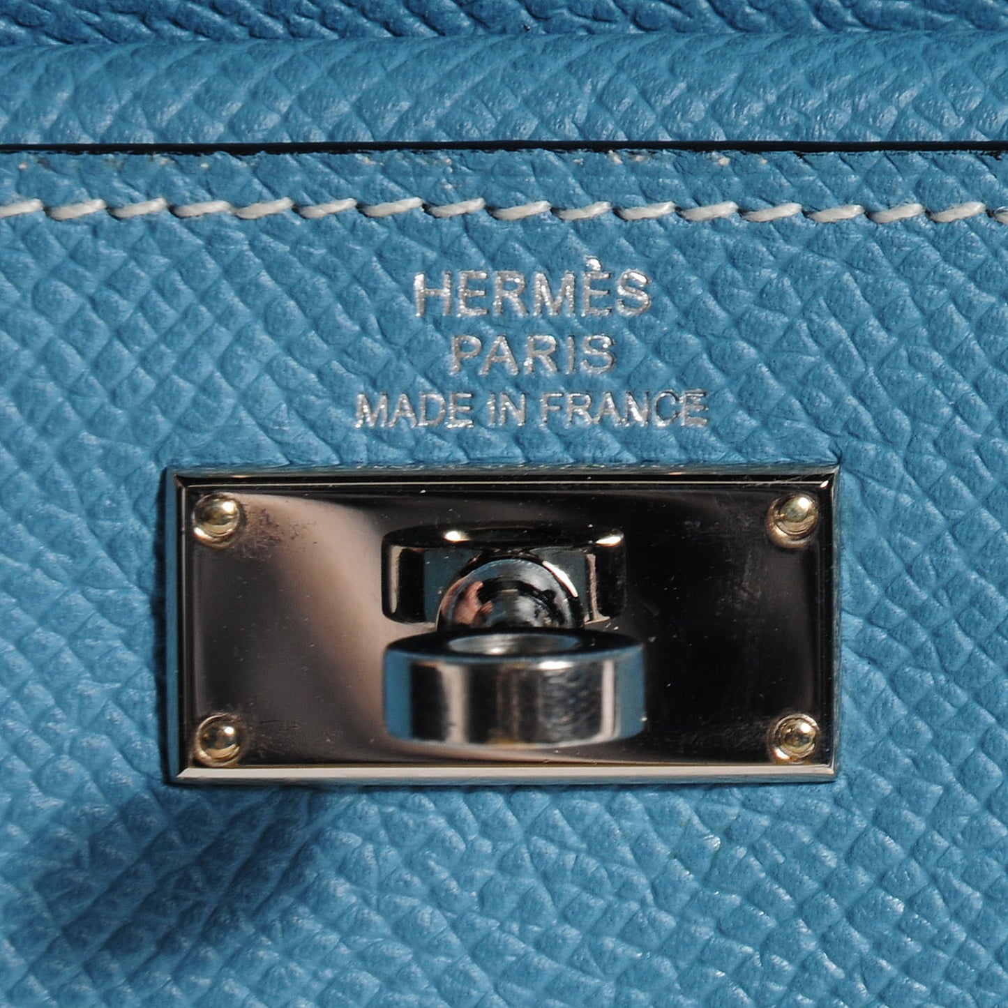 Epsom Kelly Tri-Fold Wallet Blue Jean