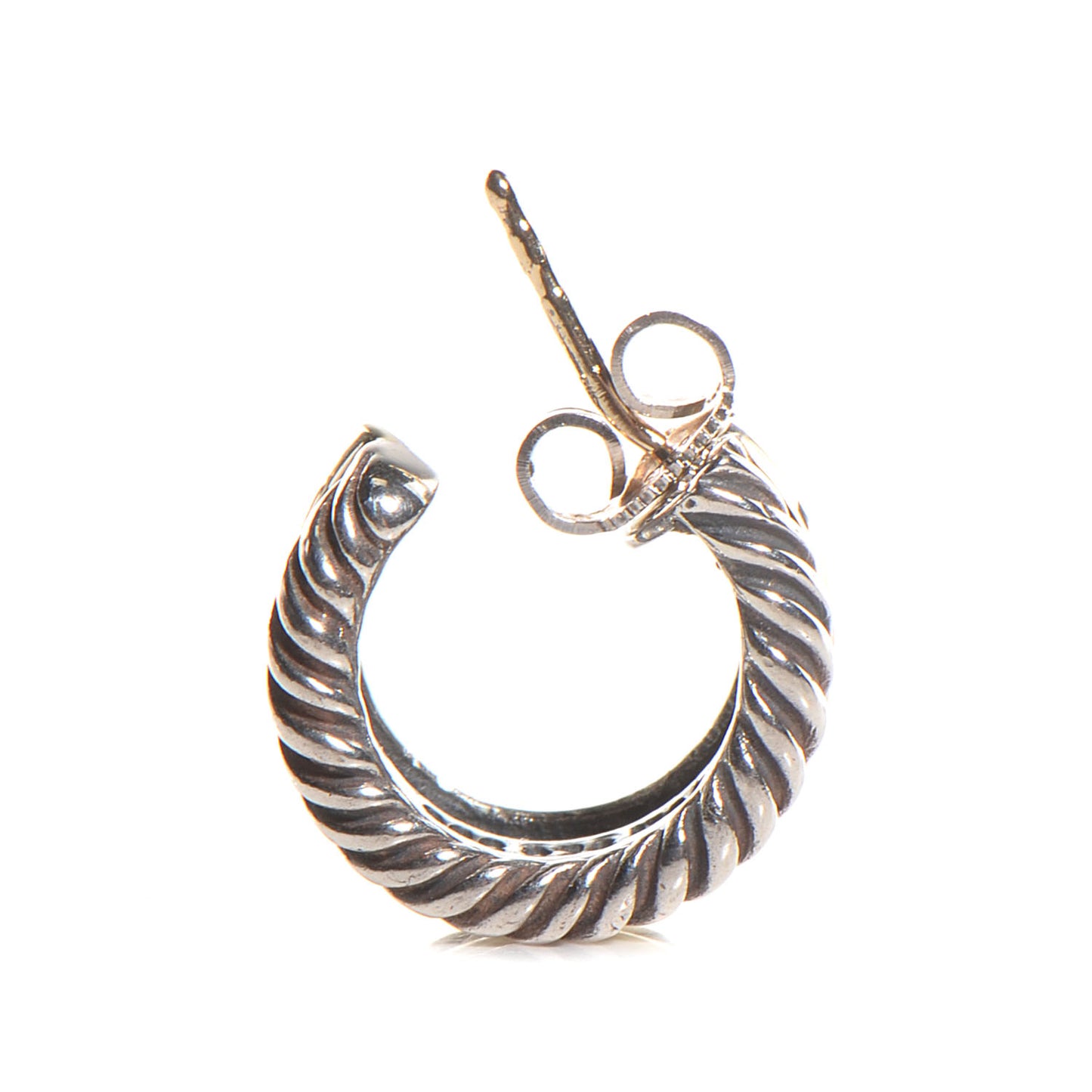 Sterling Silver 14K Yellow Gold 16mm Cable Classics Hoop Earrings