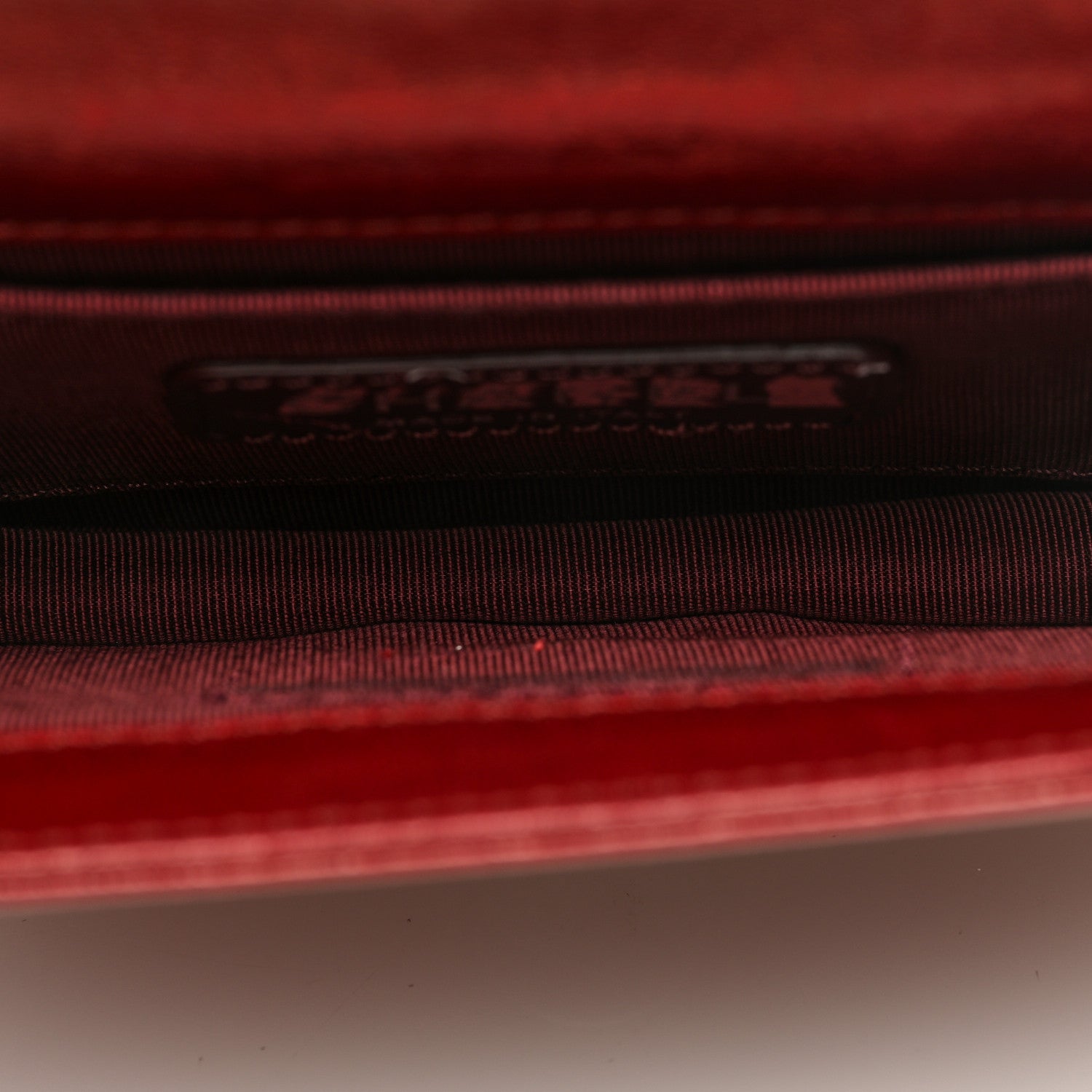 Chanel Lambskin Plexiglass Boy Brick Burgundy 5 of 10