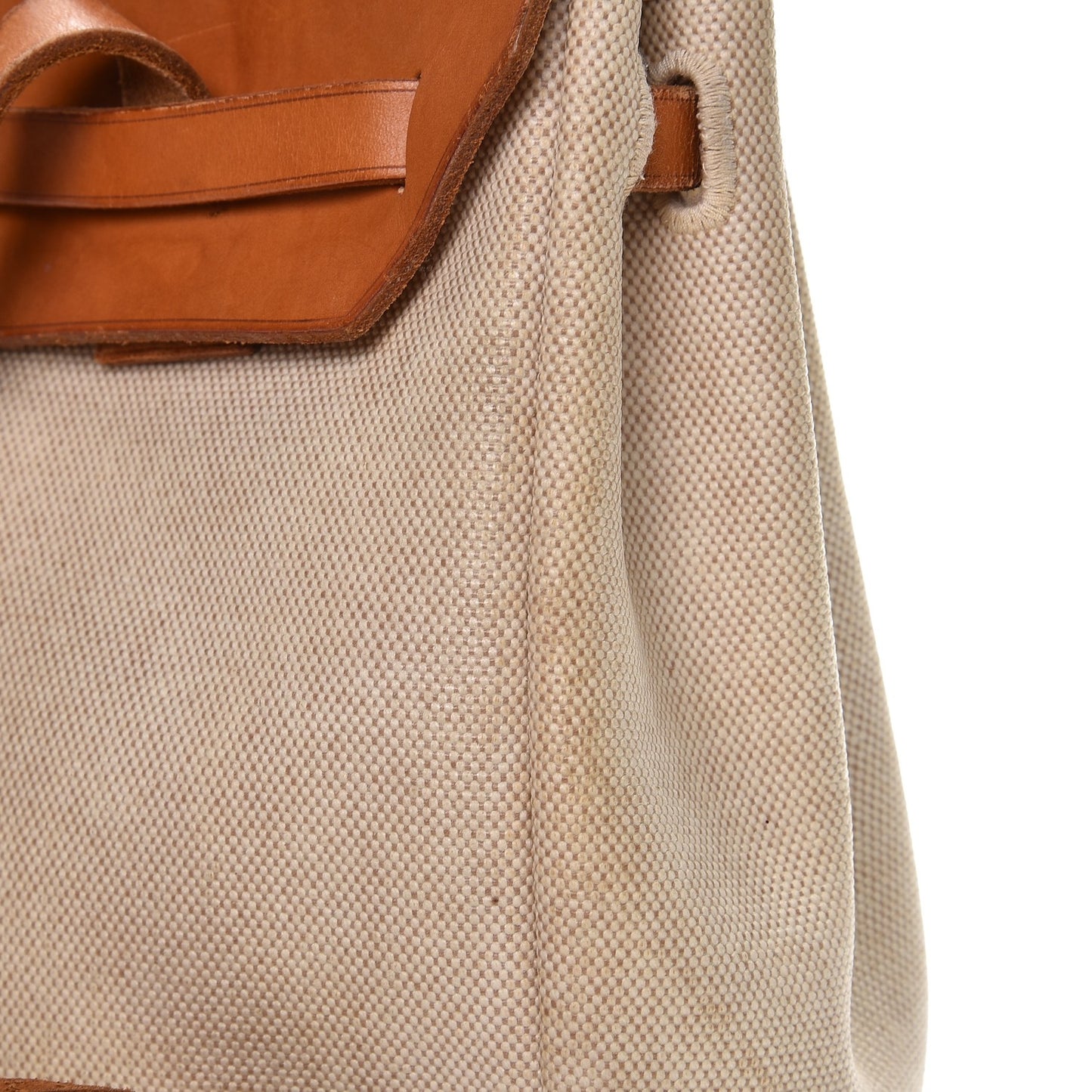 Toile Vache Calfskin Herbag 30 PM Backpack Natural