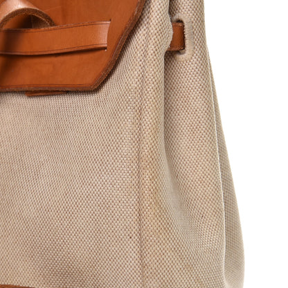 Hermes Toile Vache Calfskin Herbag 30 PM Backpack Natural 18 of 18