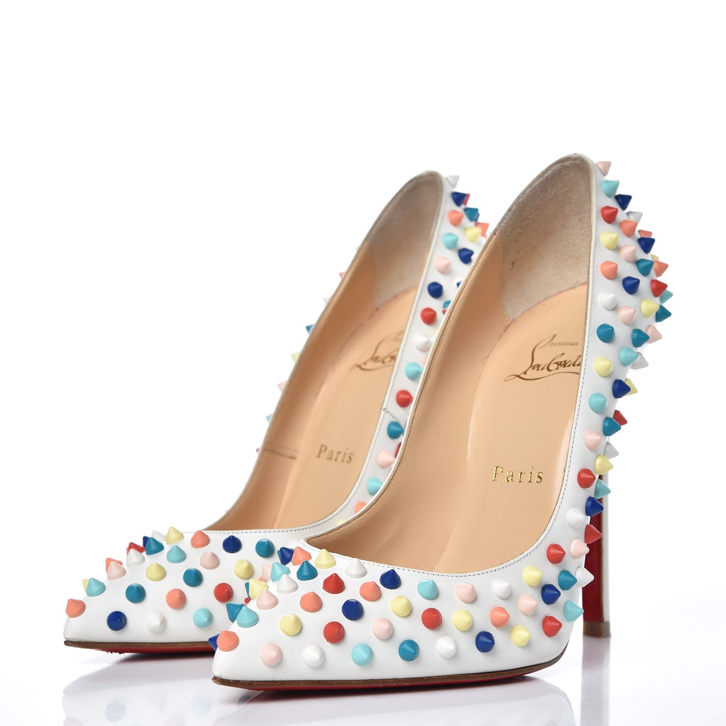 Gomme Pigalle Spikes 120 Pumps 38.5 White Multicolor