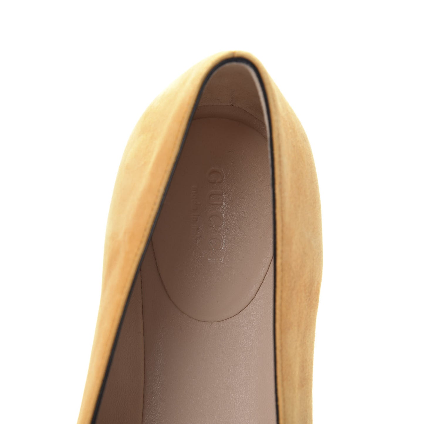 Kid Scamosciato GG Marmont Fringe Flats 39 Crystal Copper
