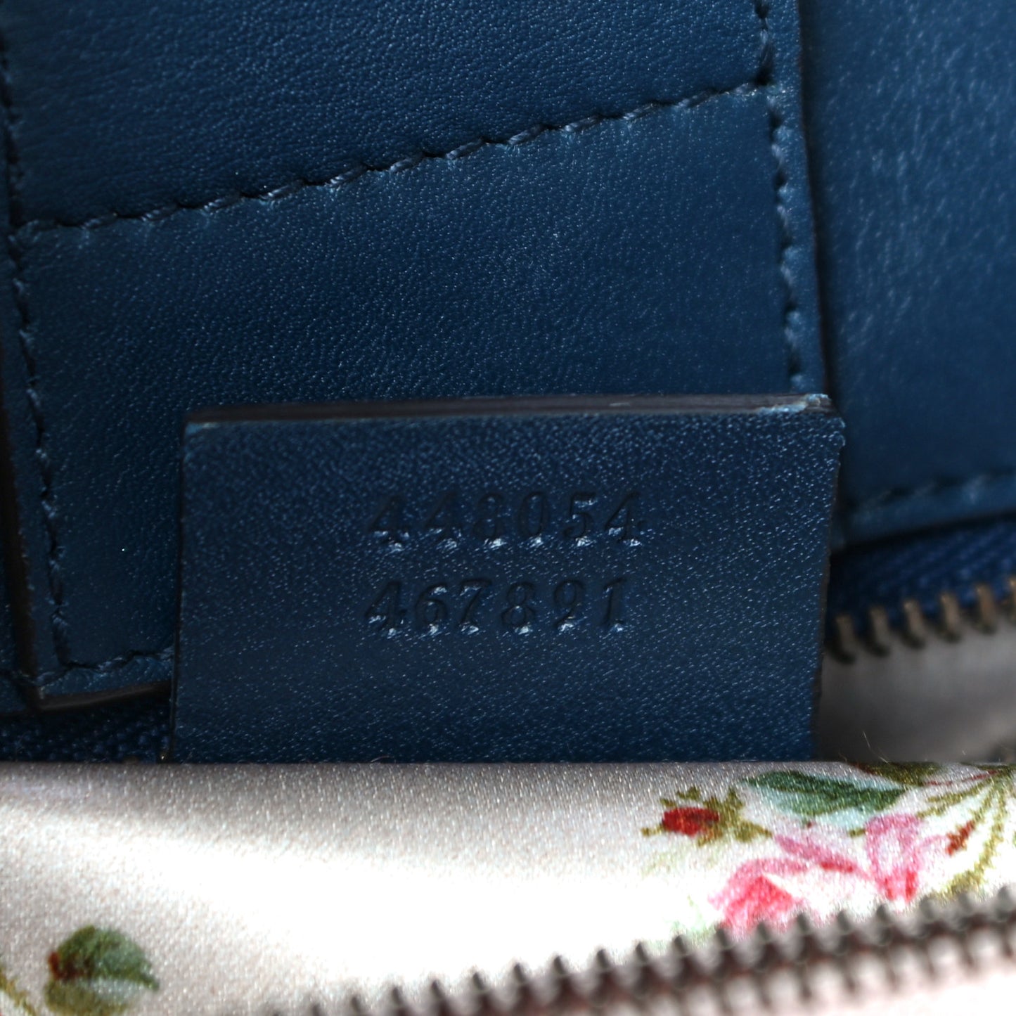 Denim Matelasse Small Pearly GG Marmont Tote Blue
