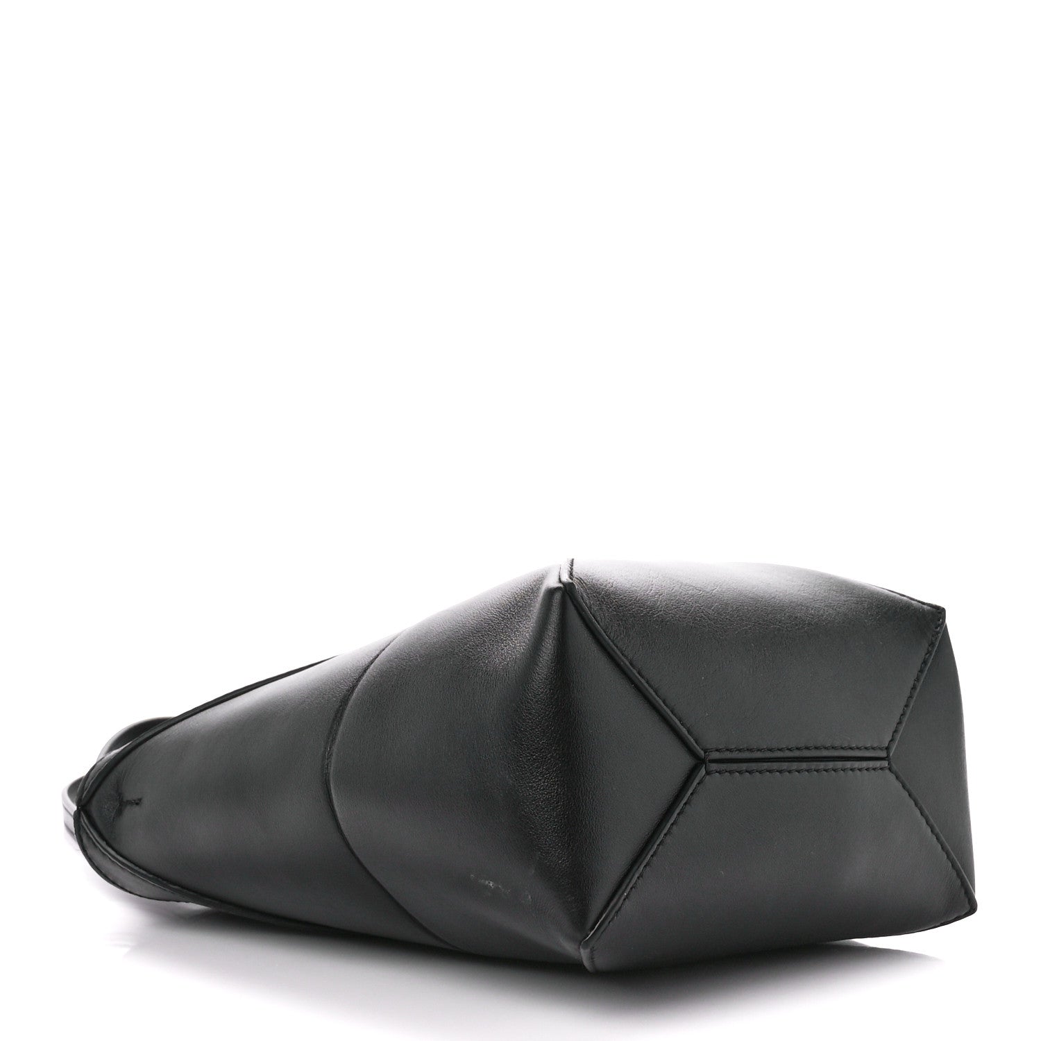 Loewe Shiny Calfskin Mini Puzzle Fold Tote Black 4 of 13
