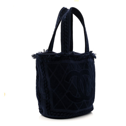 Chanel Terry Cotton CC Beach Tote Towel Set Blue 4 of 12