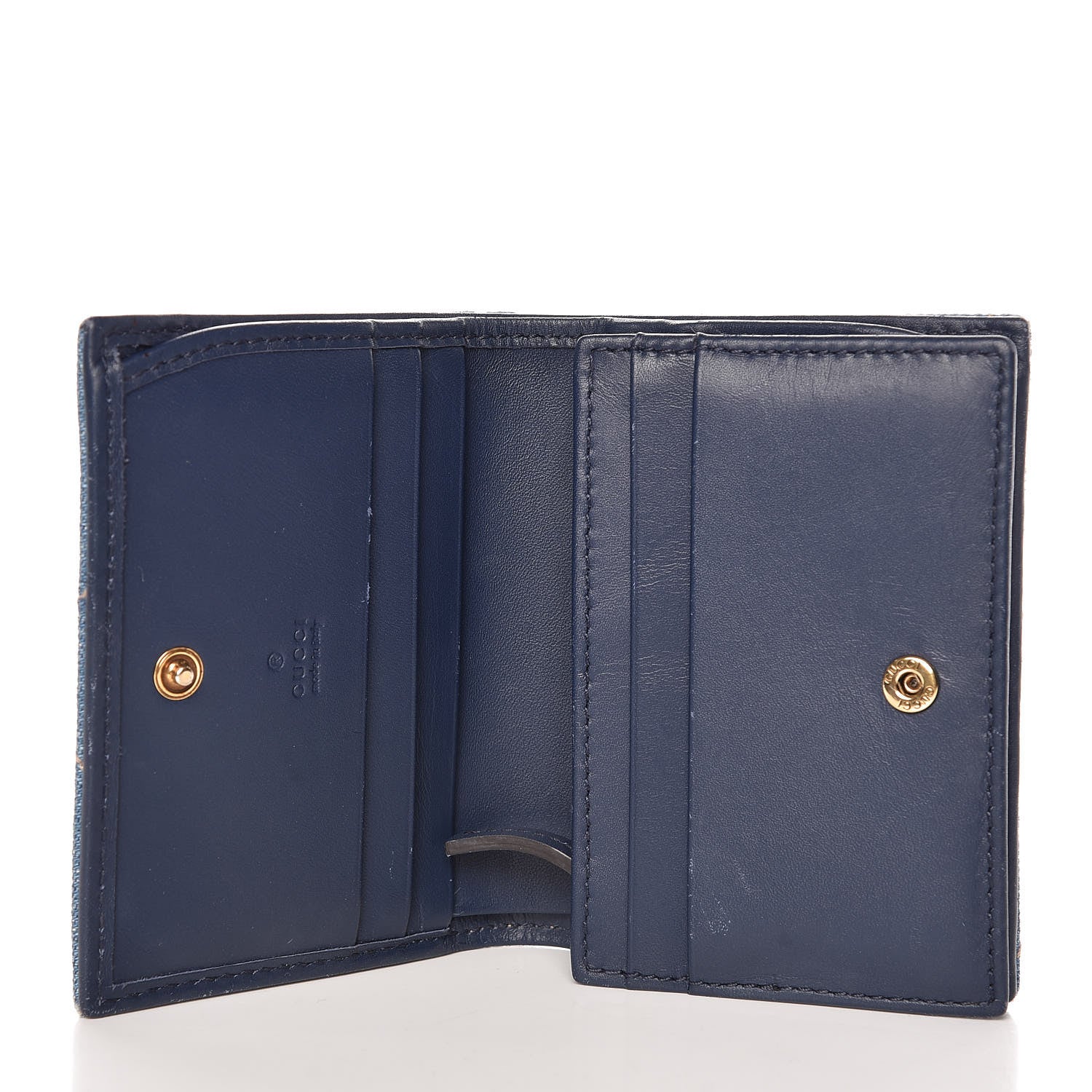 Gucci Denim Matelasse Pearly GG Marmont Card Case Wallet Blue 7 of 10