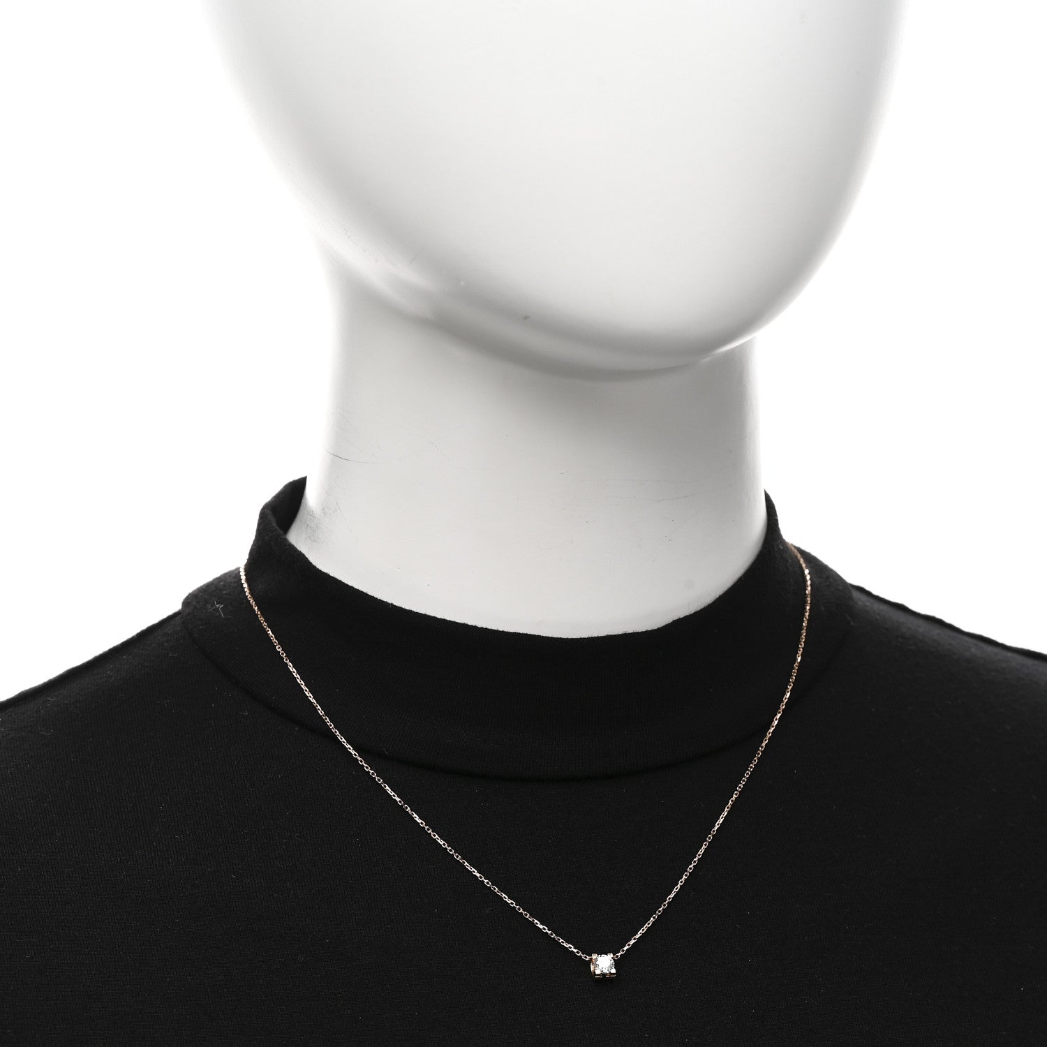 Cartier 18K Pink Gold Diamond .30ct C de Cartier  Pendant Necklace 2 of 5