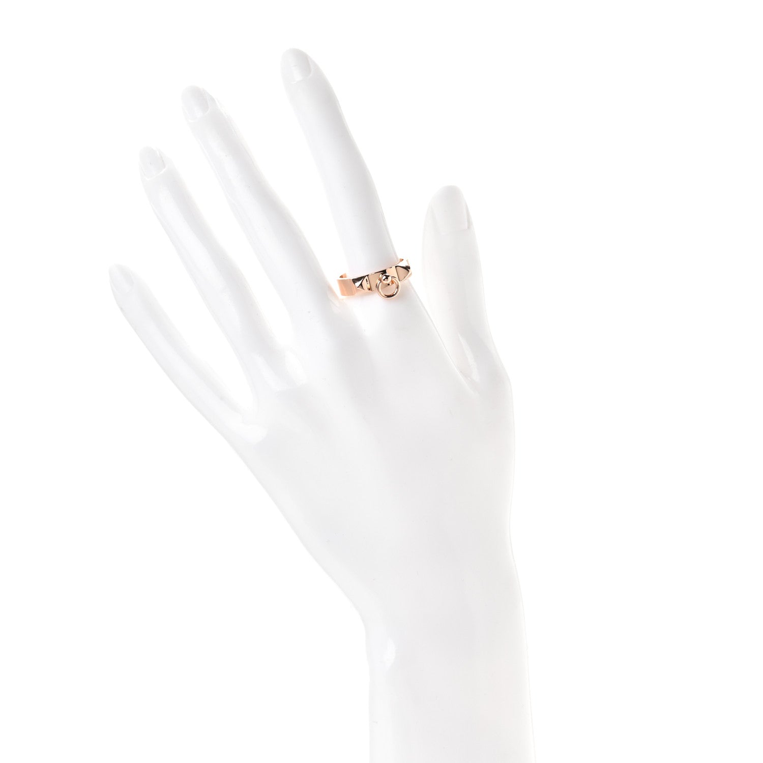 Hermes 18K Rose Gold PM Collier De Chien Ring 56 7.5 2 of 5