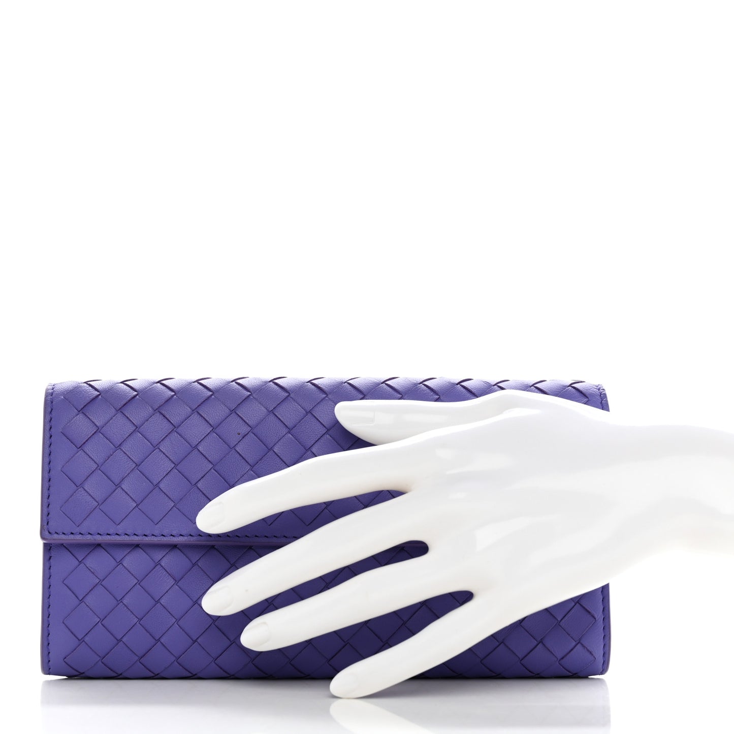 Nappa Intrecciato Continental Flap Wallet Lavender