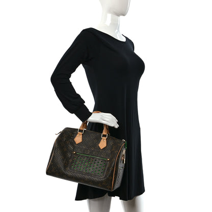 Louis Vuitton Monogram Perforated Speedy 30 Green 2 of 8