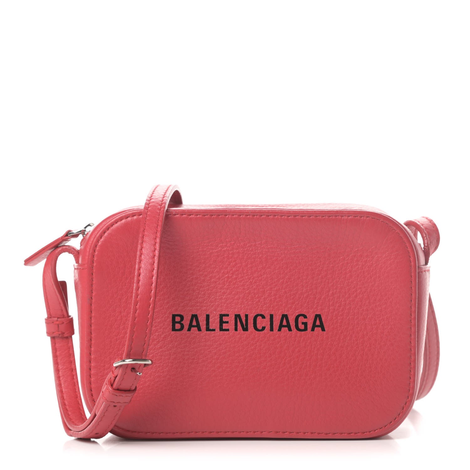 Balenciaga Calfskin Logo XS Everyday Camera Bag Rouge Lantern Black 1 of 14