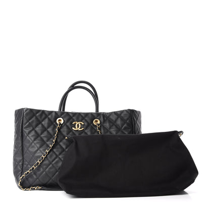 Chanel Caviar Quilted Large Coco Handle Shopping Tote Black 11 of 11