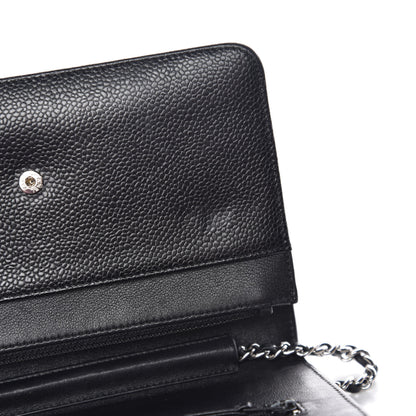 Chanel Caviar Timeless CC Wallet On Chain WOC Black 12 of 17