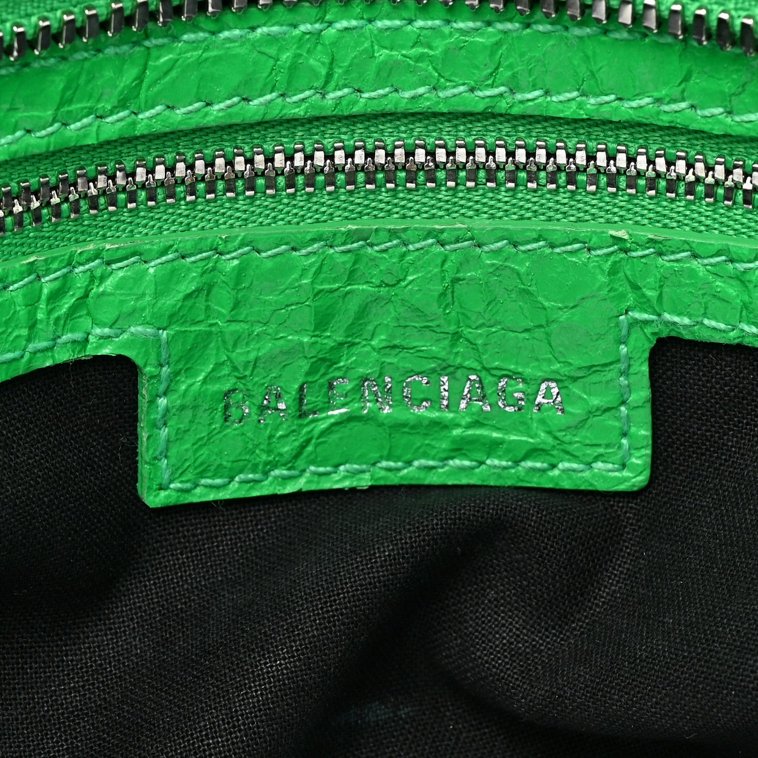 Balenciaga Agneau Arena Small Neo Cagole City Handbag Vivid Green 6 of 16