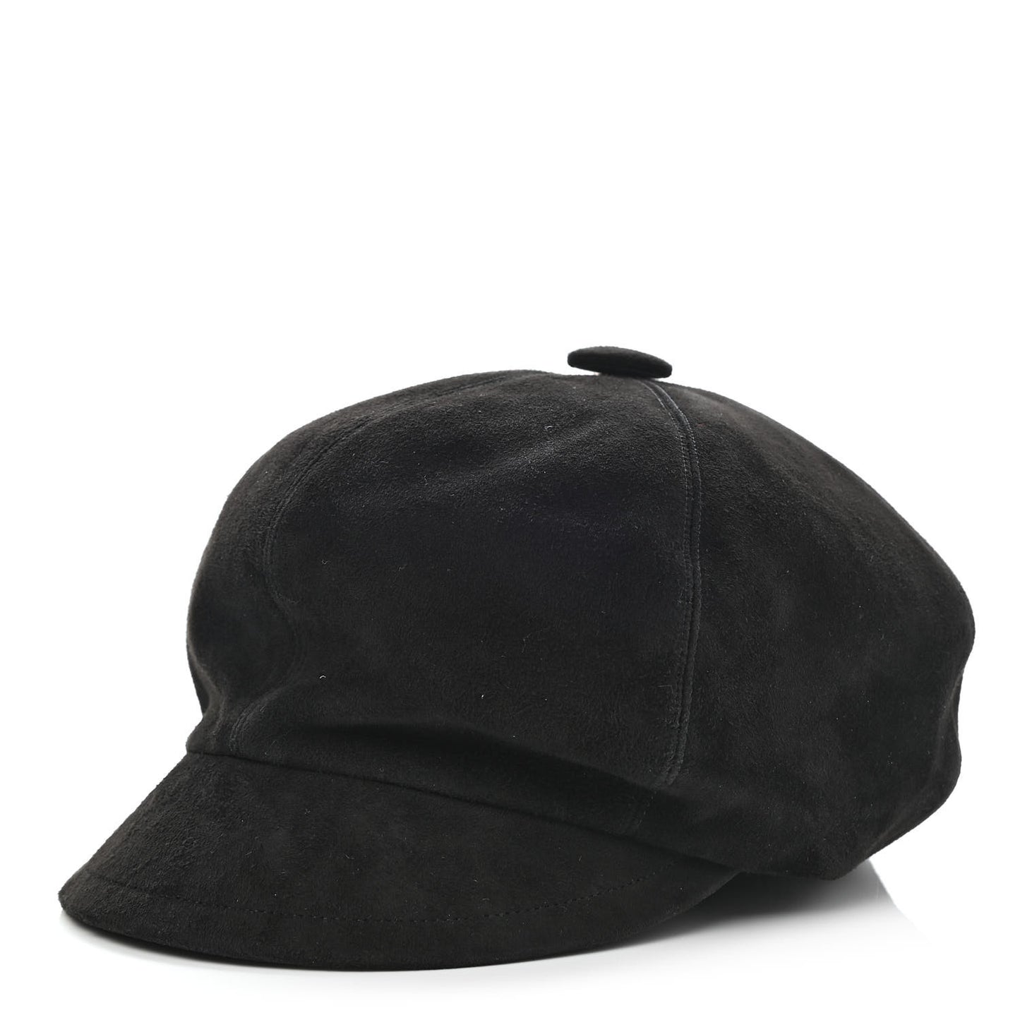 Suede Goatskin Arty Beret Cap 58 Black