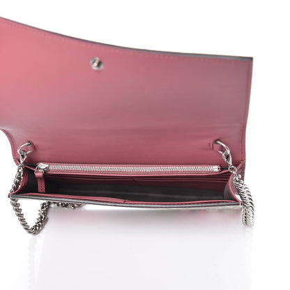Gucci GG Supreme Monogram Blooms Chain Wallet Beige Multicolor Dry Rose 5 of 9