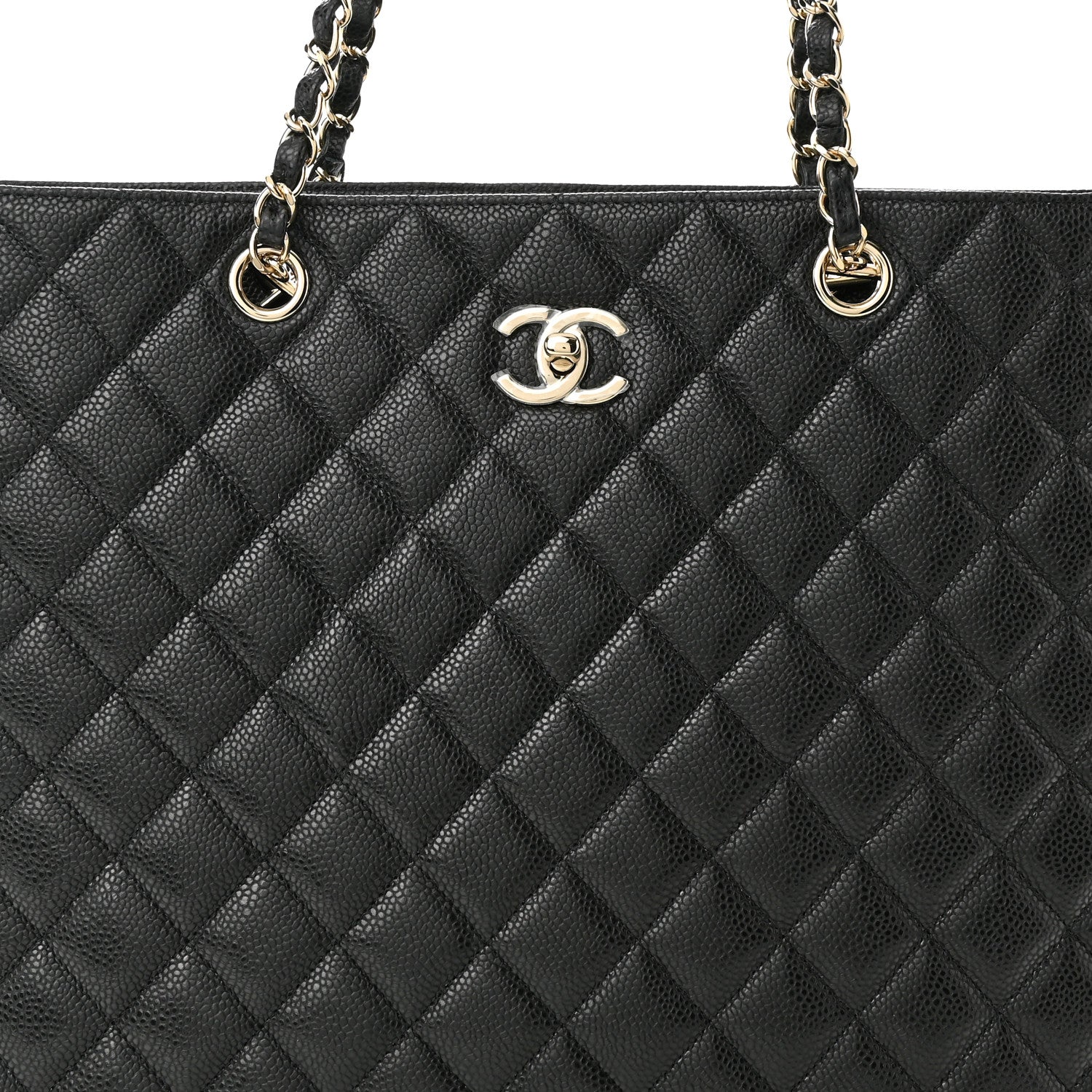 Chanel Caviar Quilted Large Shopping Tote Black 8 of 10