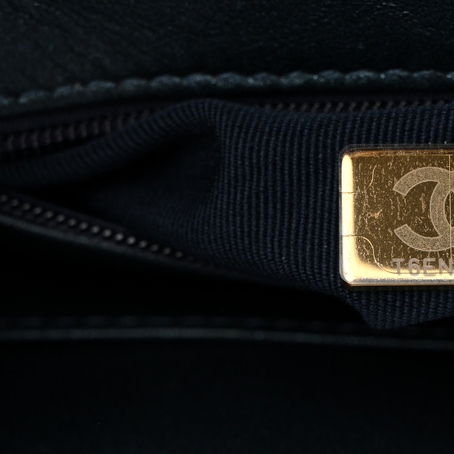 Chanel Metallic Aged Calfskin Quilted Nano Kelly Shopper Navy 7 of 11