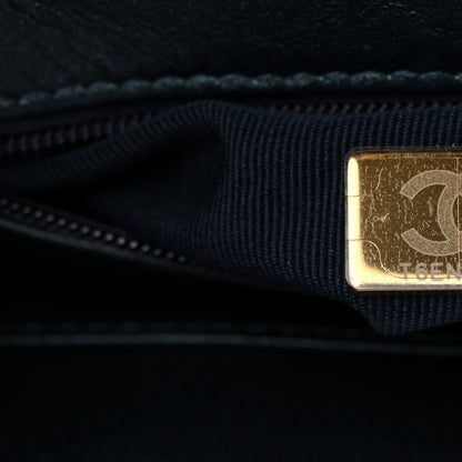 Chanel Metallic Aged Calfskin Quilted Nano Kelly Shopper Navy 7 of 11