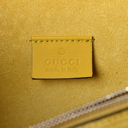 Gucci GG Supreme Monogram Crystal Bow Embroidered Small Dionysus Shoulder Bag Yellow 6 of 10