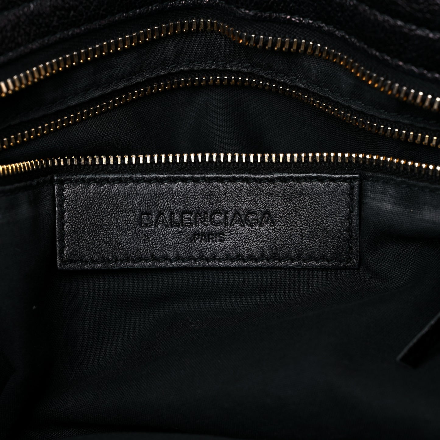 Chevre Gold Metallic Edge Hardware City Black