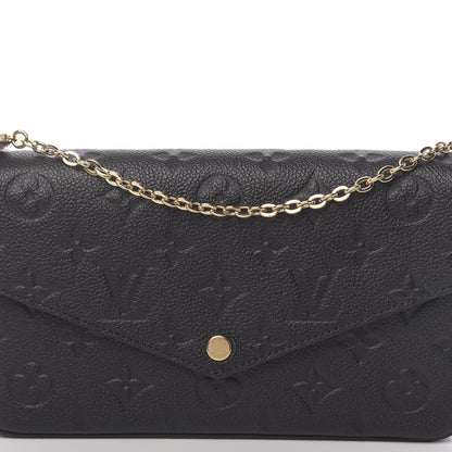 Louis Vuitton Empreinte Pochette Felicie Chain Wallet Black 10 of 10