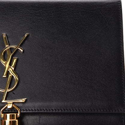 Saint Laurent Smooth Calfskin Classic Monogram Kate Tassel Chain Wallet Black 7 of 16