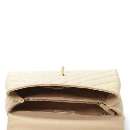Chanel Caviar Lizard Embossed Quilted Small Coco Handle Flap Beige 4 of 10