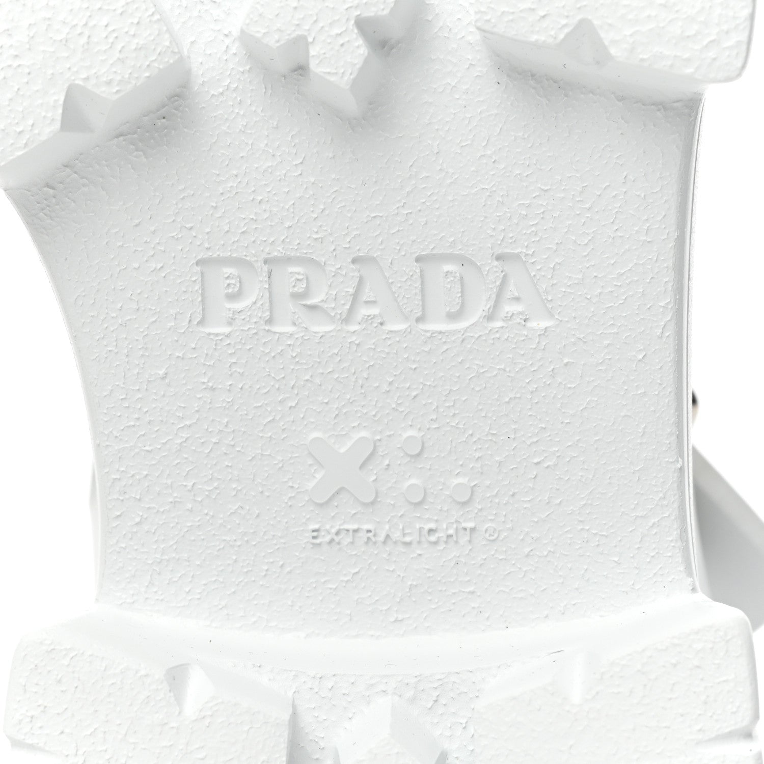 Prada Foam Rubber Metal Triangle Logo Monolith 55mm Cage Sandals 40 White 7 of 10