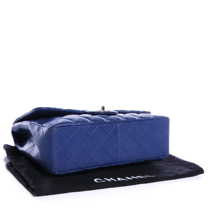 Chanel Lambskin Perforated Jumbo Single Flap Blue 4 of 8