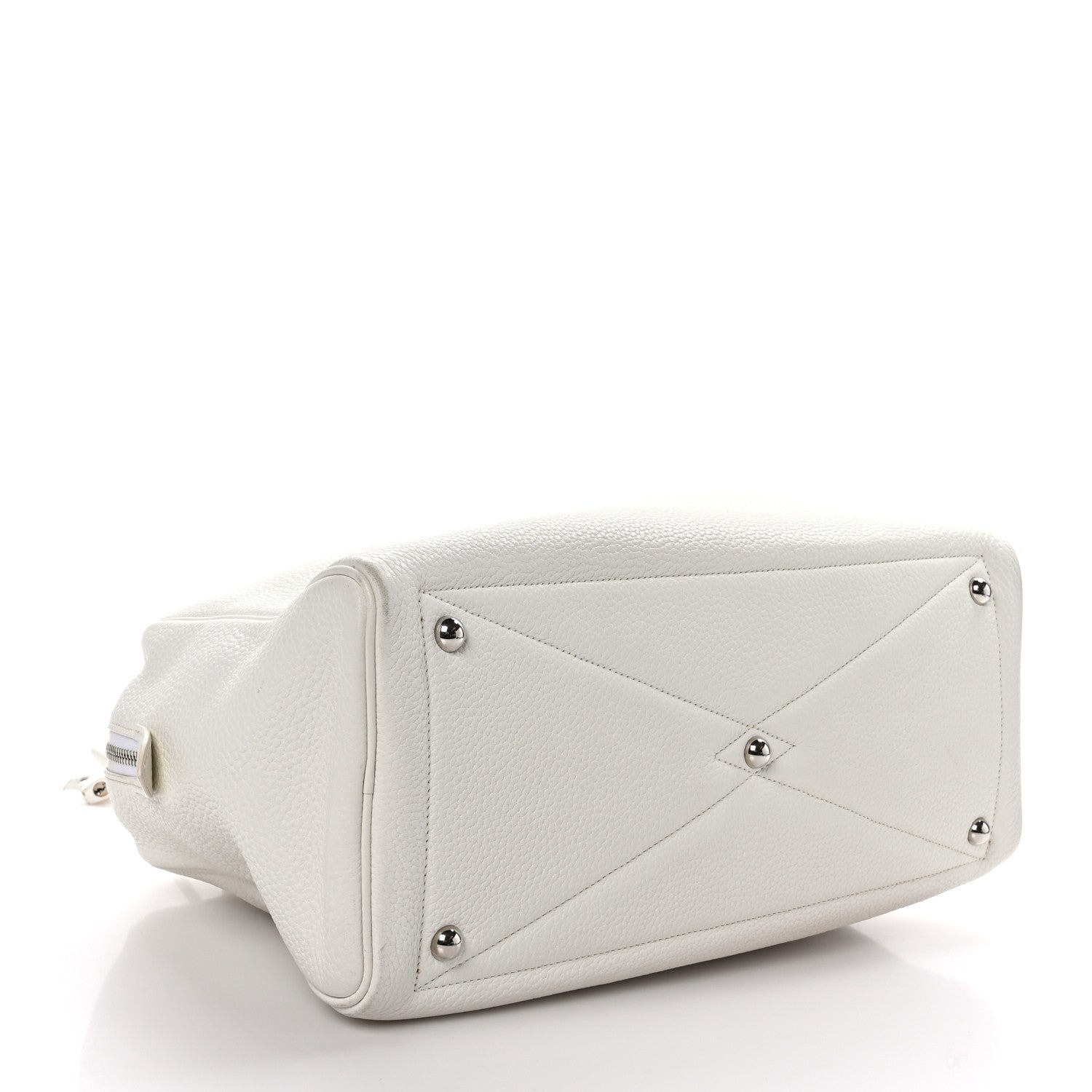 Hermes Taurillon Clemence Victoria II 35 White 4 of 13