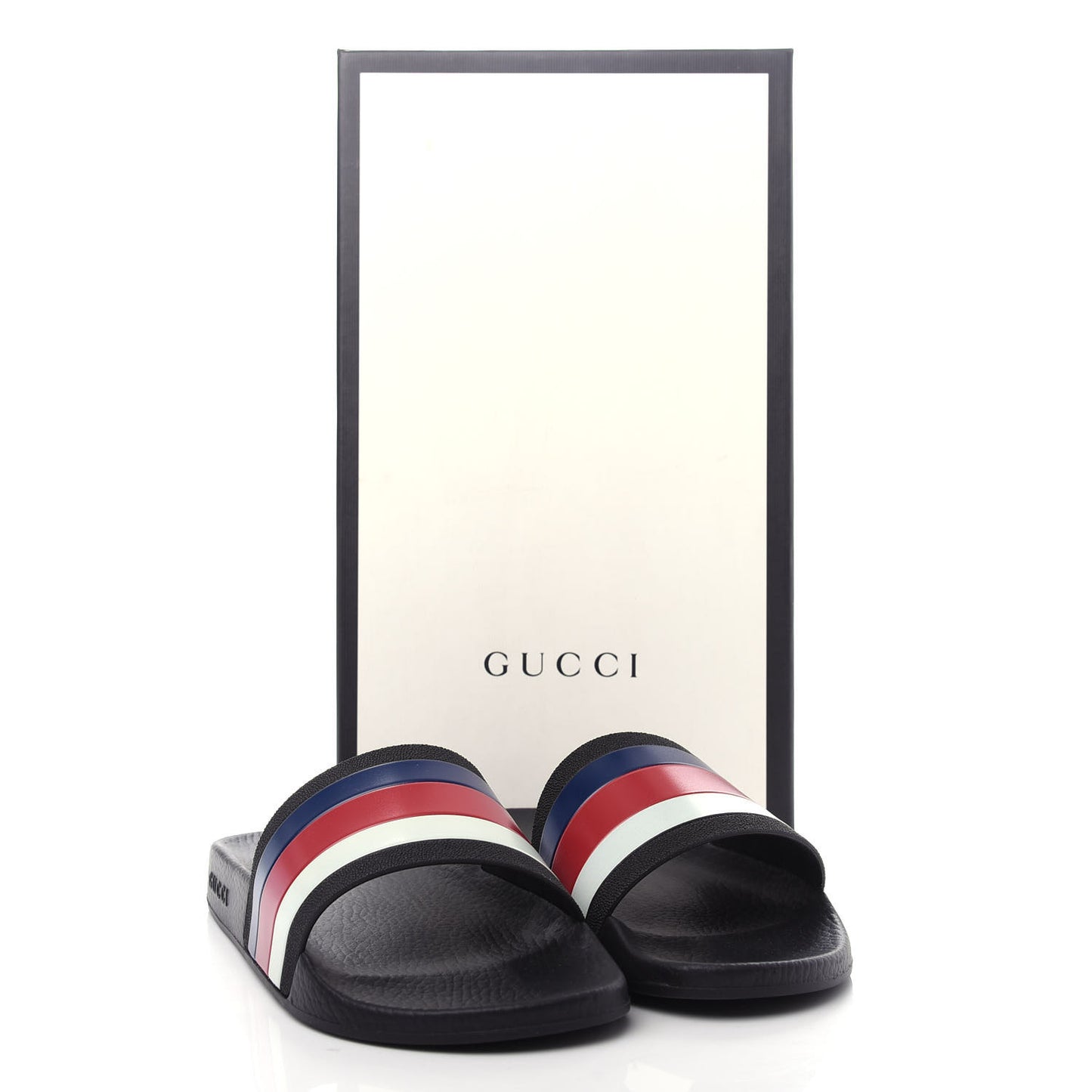 Rubber Web Mens Pool Slide Sandals 5 Black Mystic White Hibiscus Red Marine
