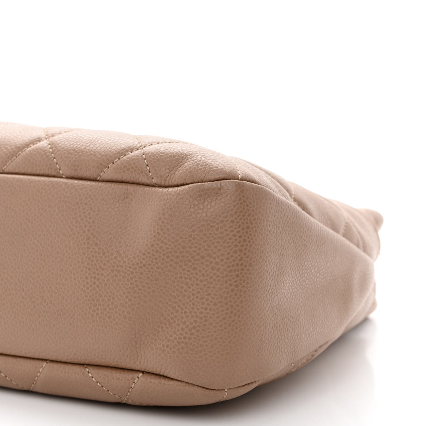 Caviar Quilted Timeless CC Soft Tote Beige